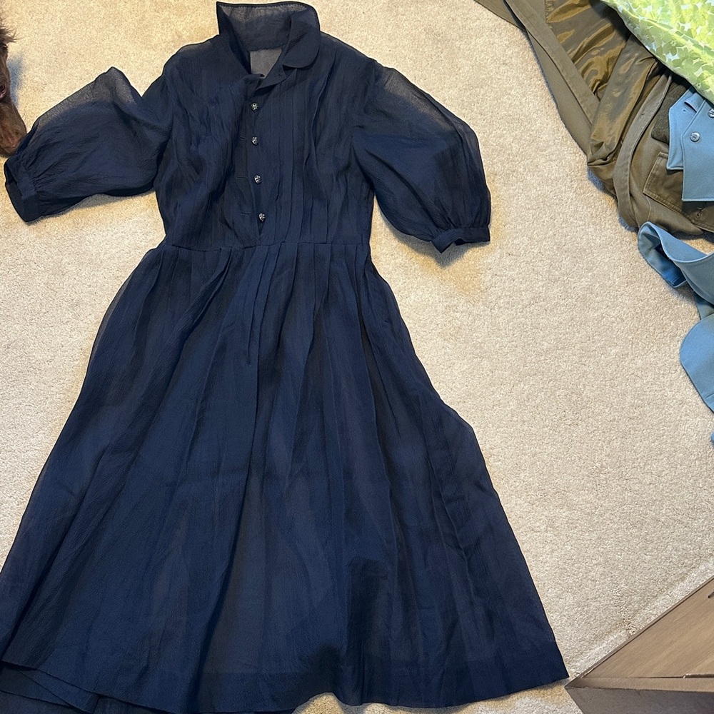 Vintage handmade sheer shirtdress